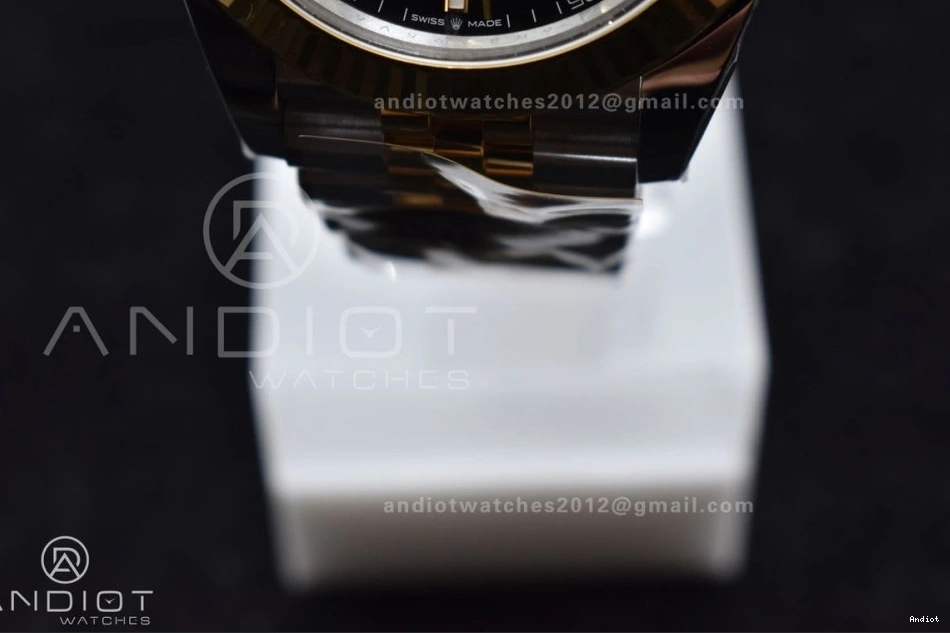SS VR3235 DateJust Steel Clean Edition YG 41 Bracelet Black 1:1 126333 Stick on Dial Best 904L Jubilee 0425